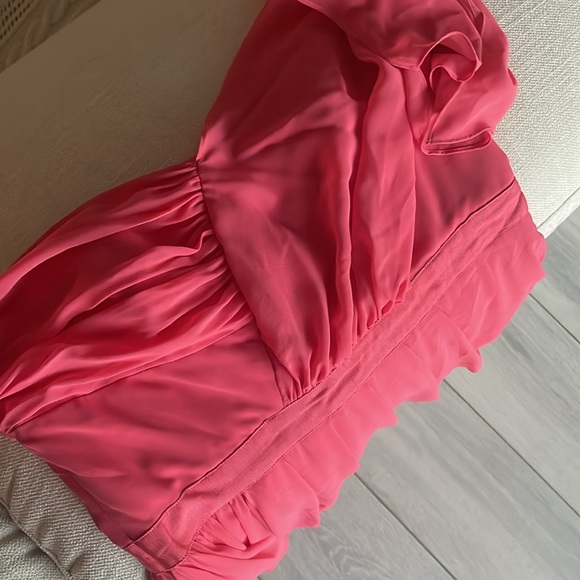 Jessica Simpson style a2154 one shoulder dress color Romantic (coral) size 12 - Picture 4 of 7